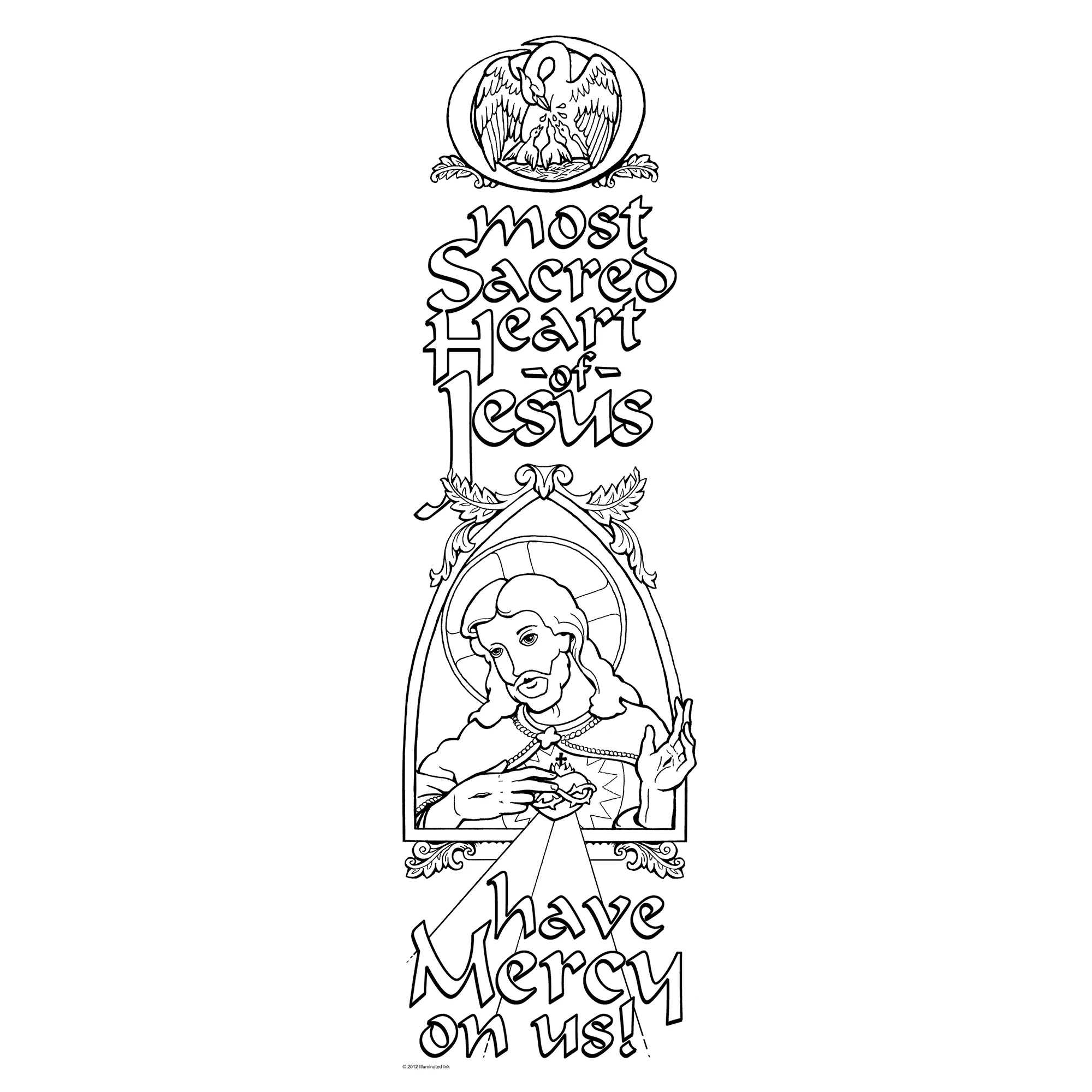 Sacred Heart Catholic Coloring Poster - 6' x 2'
