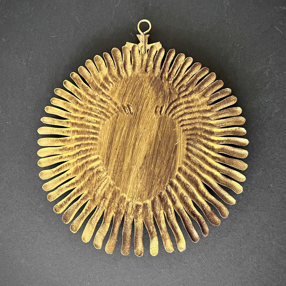 Sacred Heart Crown of Thorns Sunburst Plaque - 6" - Image 3