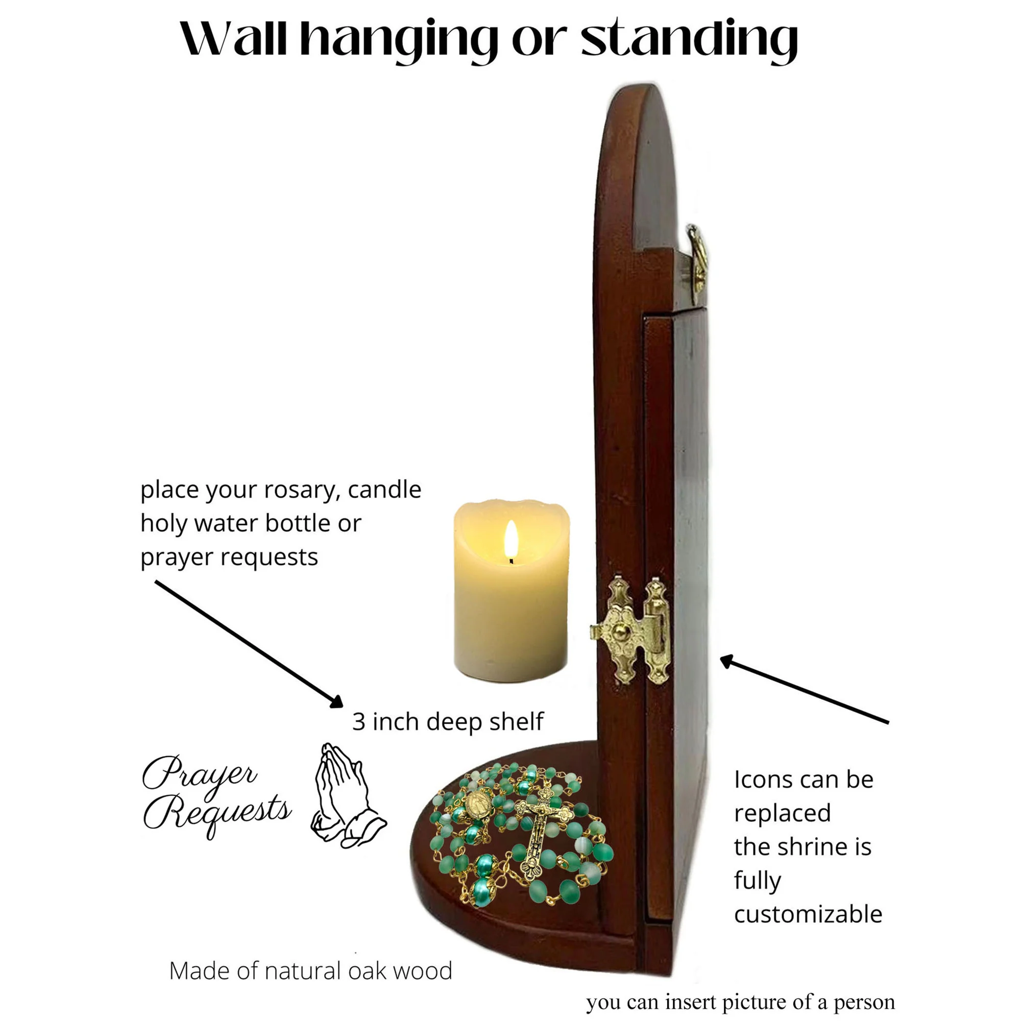 Sacred Heart Devotional Plaque with Stand - Image 3