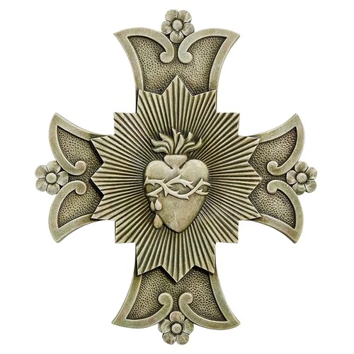 Sacred Heart Garden Plaque-10"