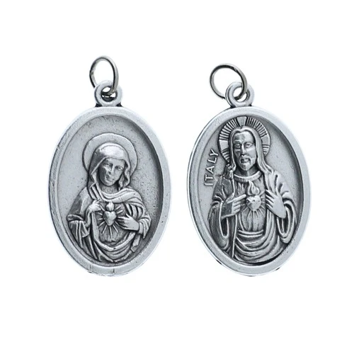Sacred Heart/Immaculate Heart Medals - Bulk Pack of 25