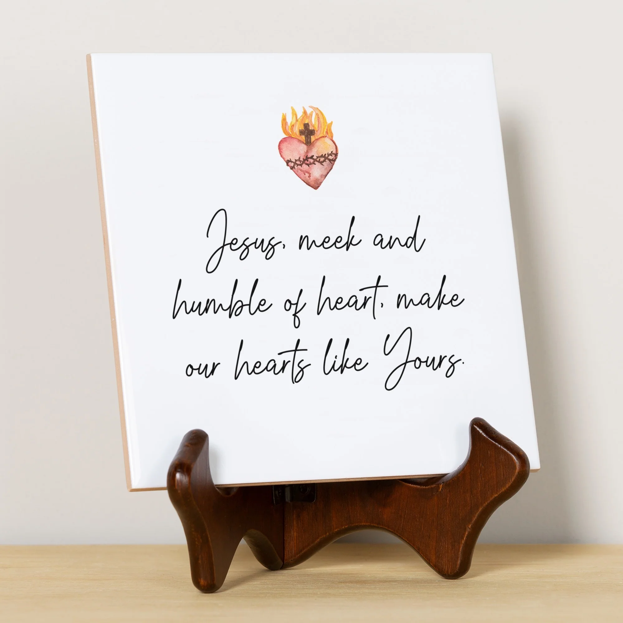 Sacred Heart Prayer Tile - Image 2