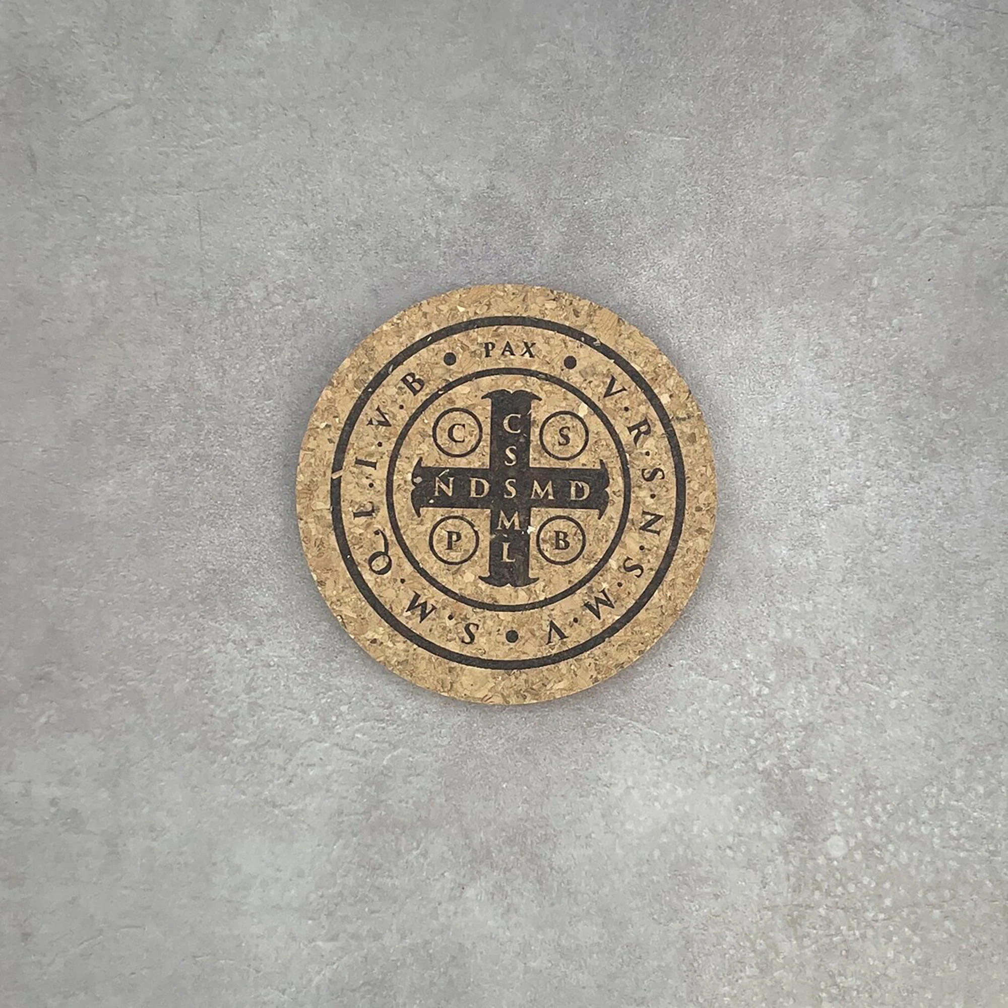 Saint Benedict Medal Cork Coasters - Set of 4