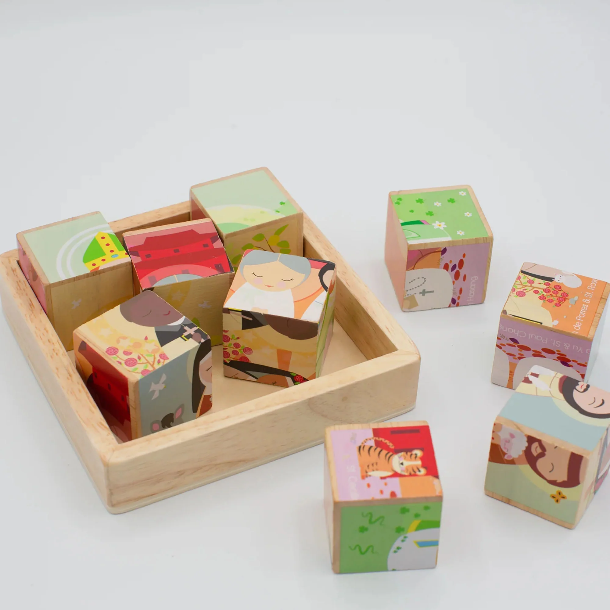 Saint Friends Wooden Cube Puzzle - Image 2