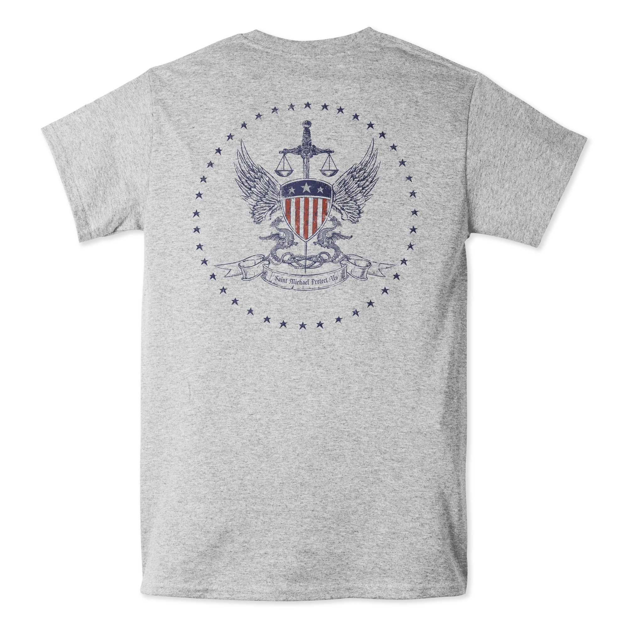 Saint Michael Protect Us T-Shirt - Image 3