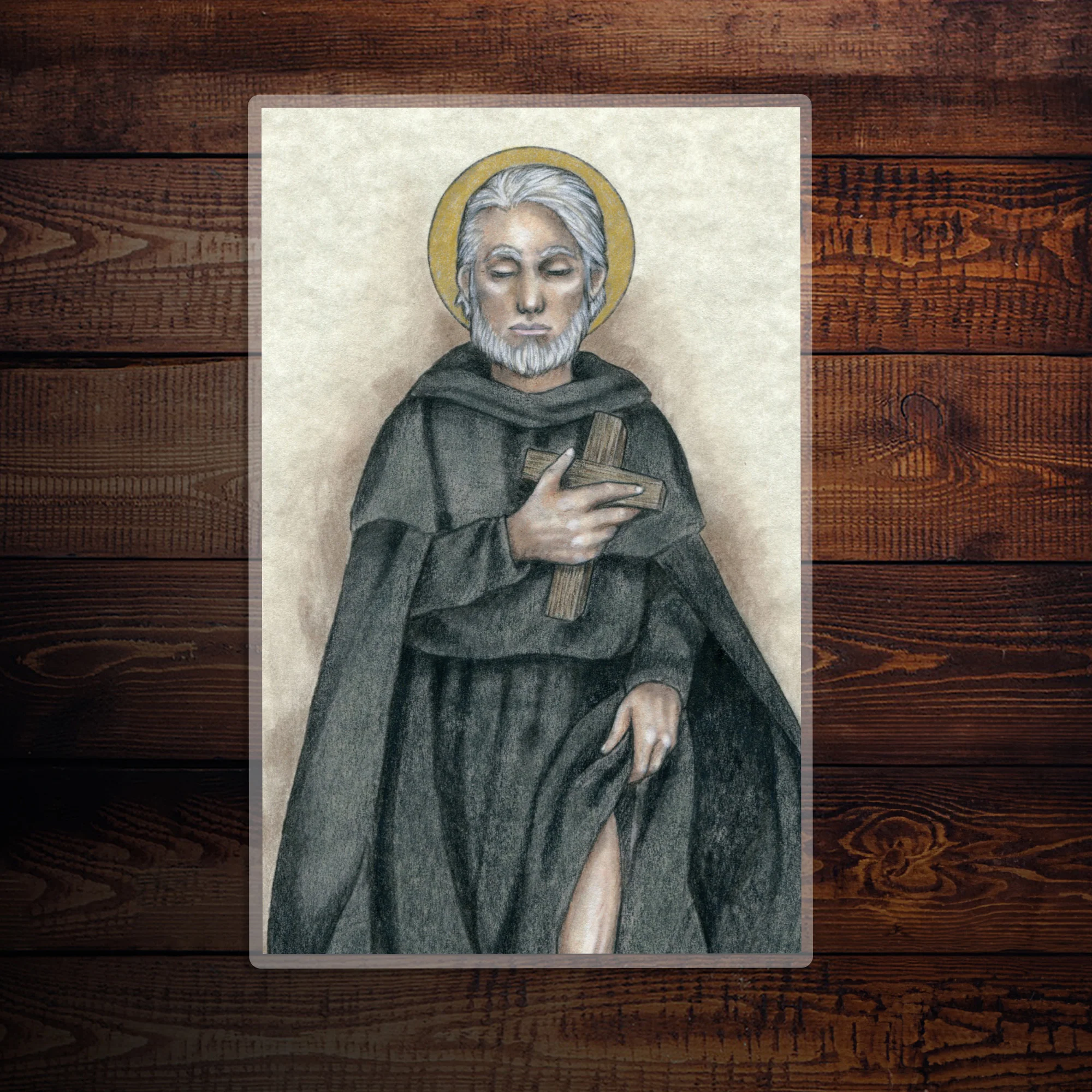 Saint Peregrine Laziosi Large Prayer Card - Image 2