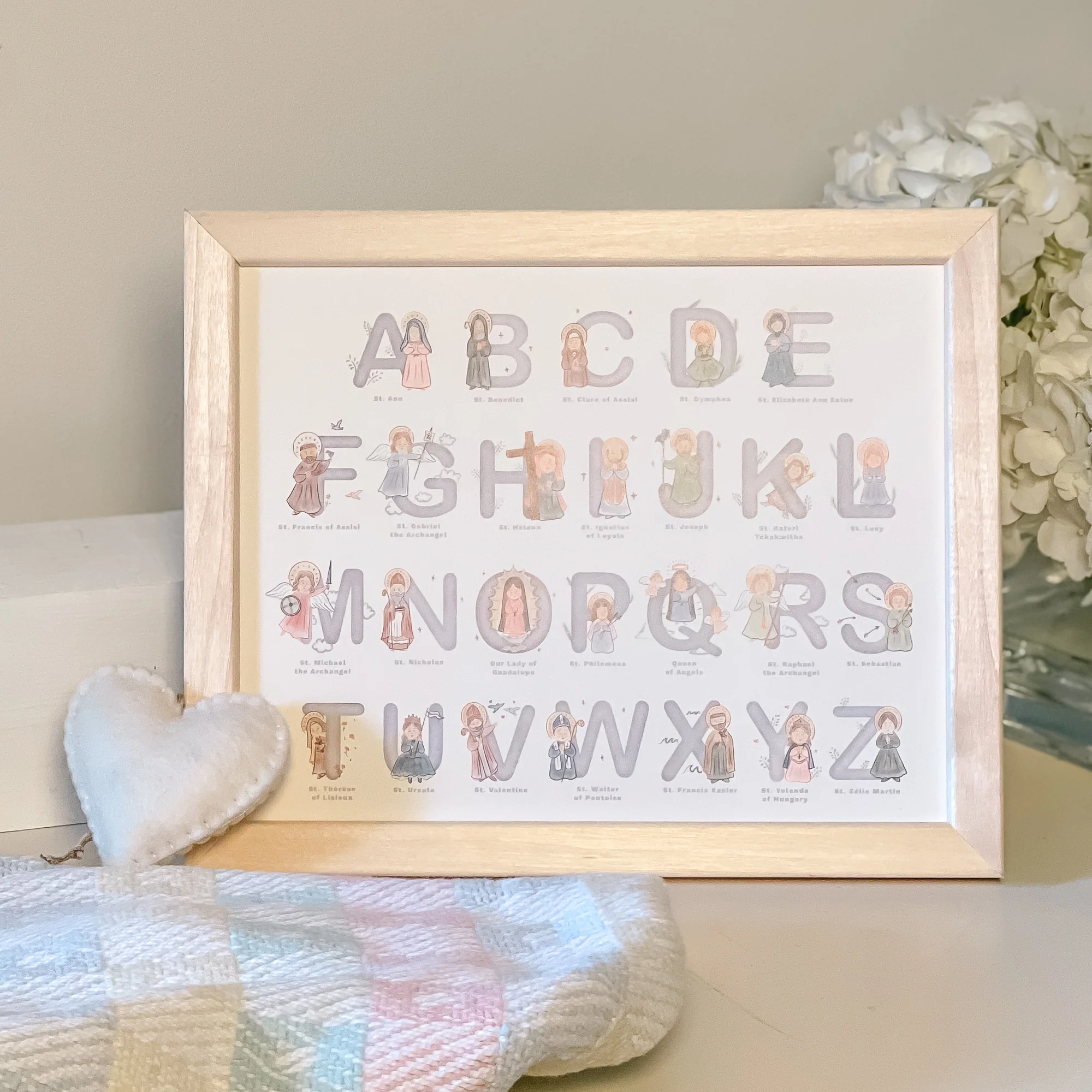 Saints Alphabet Framed Print - 8" x 10" - Image 2