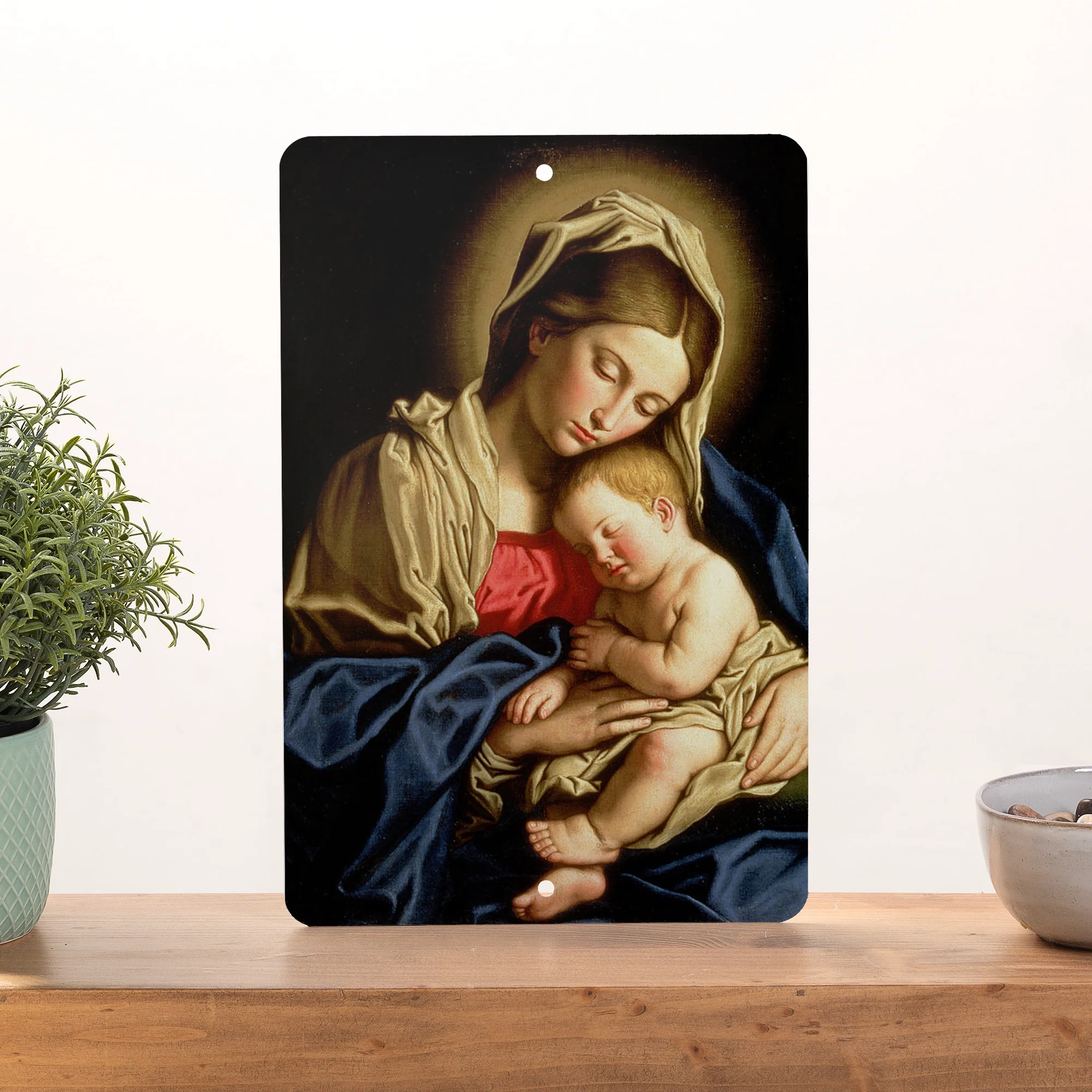 Sassoferrato Madonna & Child Tin Sign