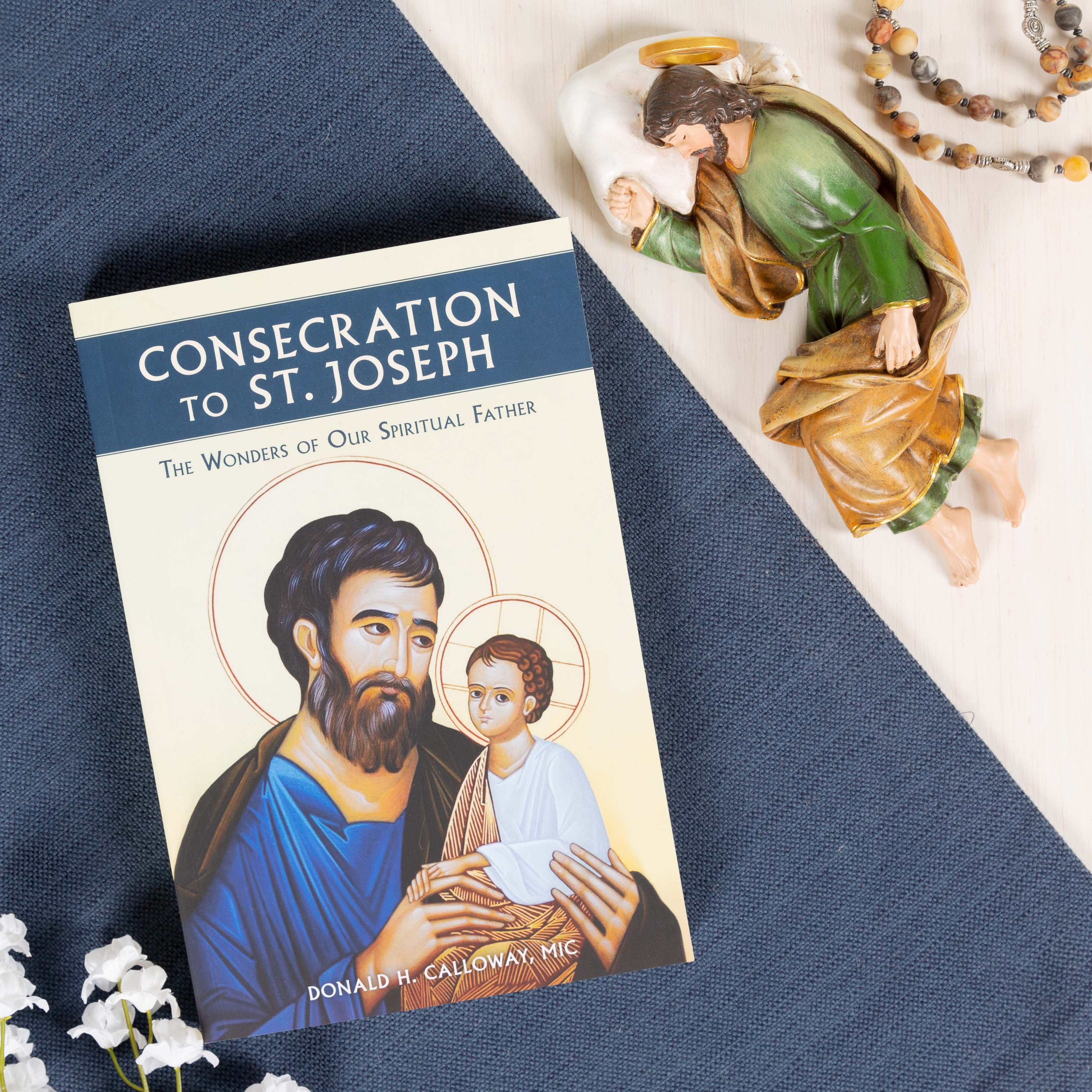 Sleeping St. Joseph Statue and Consecration to St. Joseph Book Gift Set