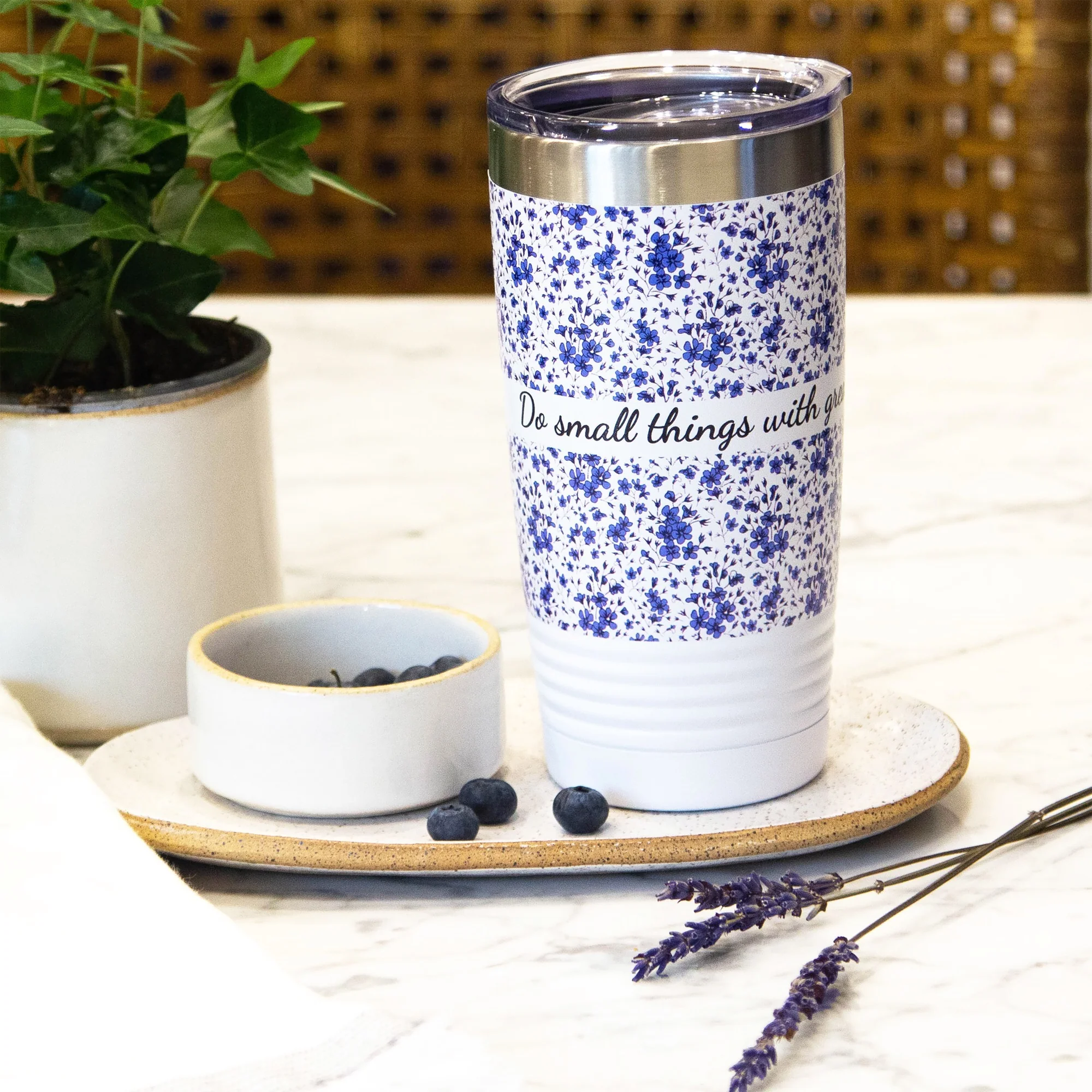 Small Things With Great Love Insulated White 20oz Tumbler - Image 2