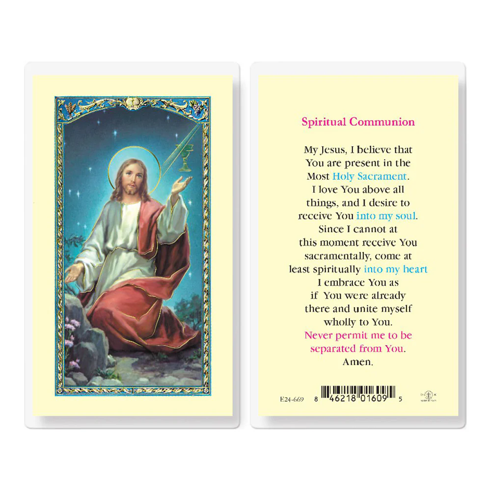 Spiritual Communion - Prayer Card