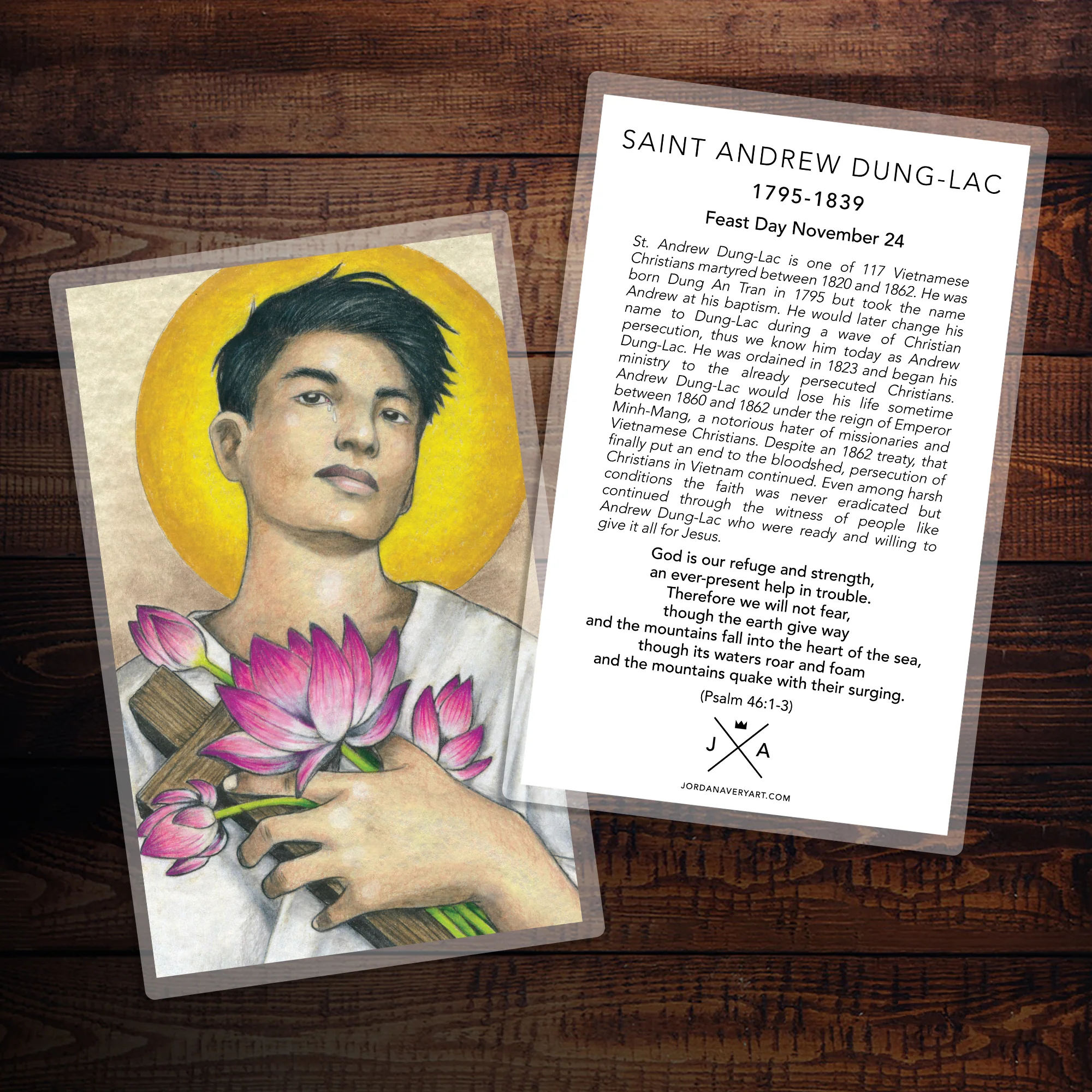St. Andrew Dung Lac Large Prayer Card