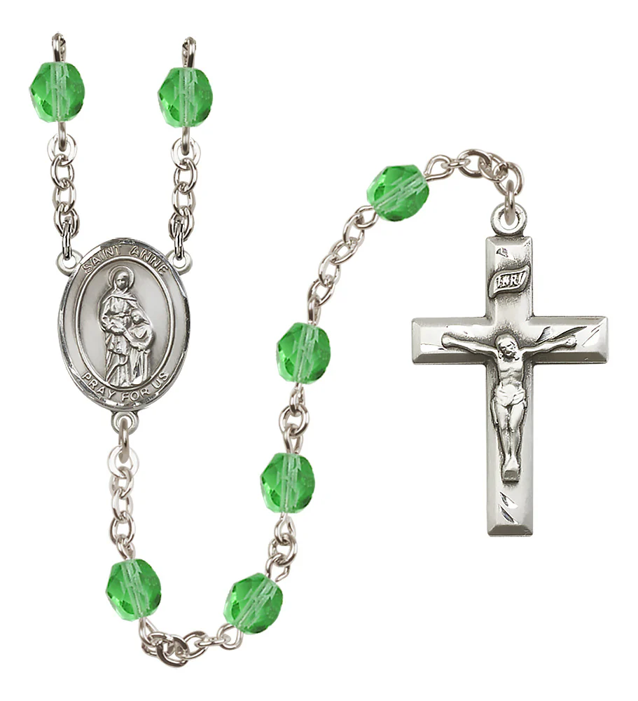 St. Anne Crystal Birthstone Rosary - Multiple Birthstones - Image 2