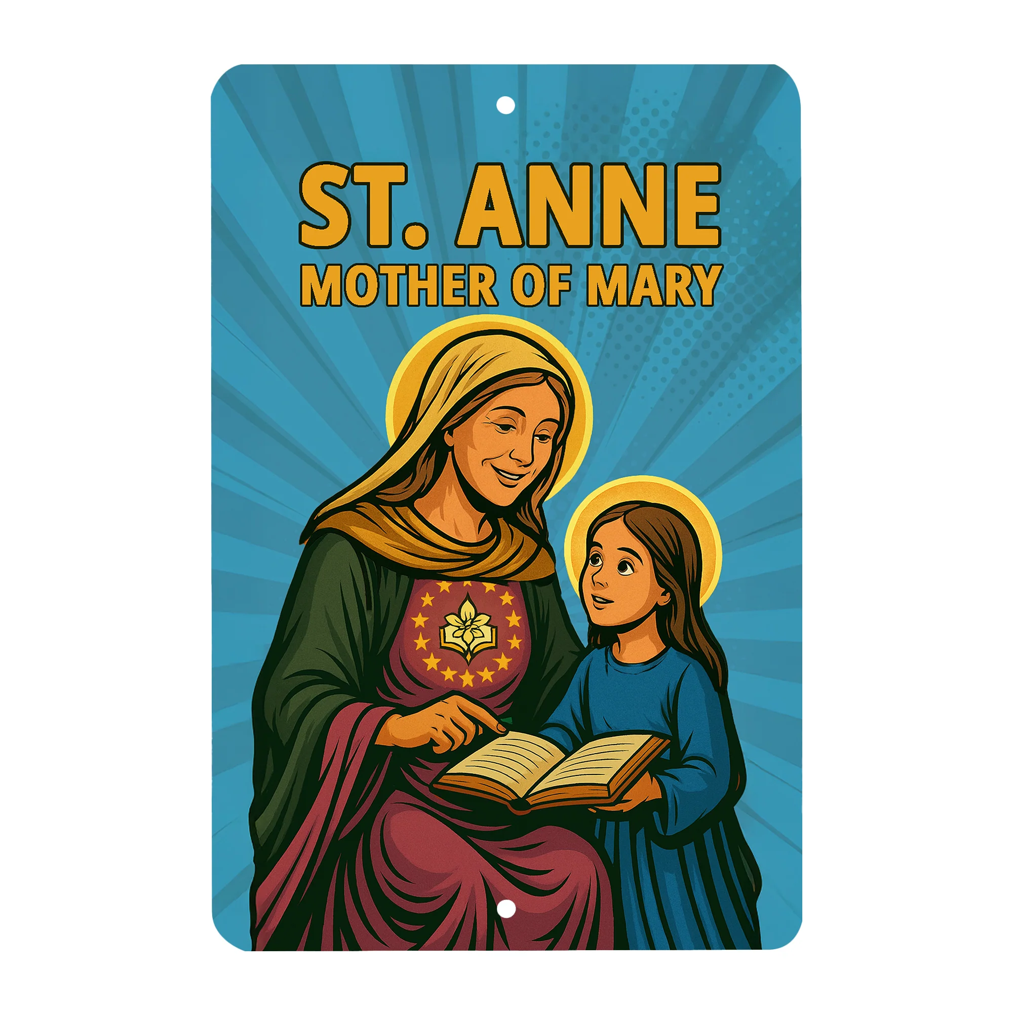 St. Anne Superhero Tin Sign - Image 4