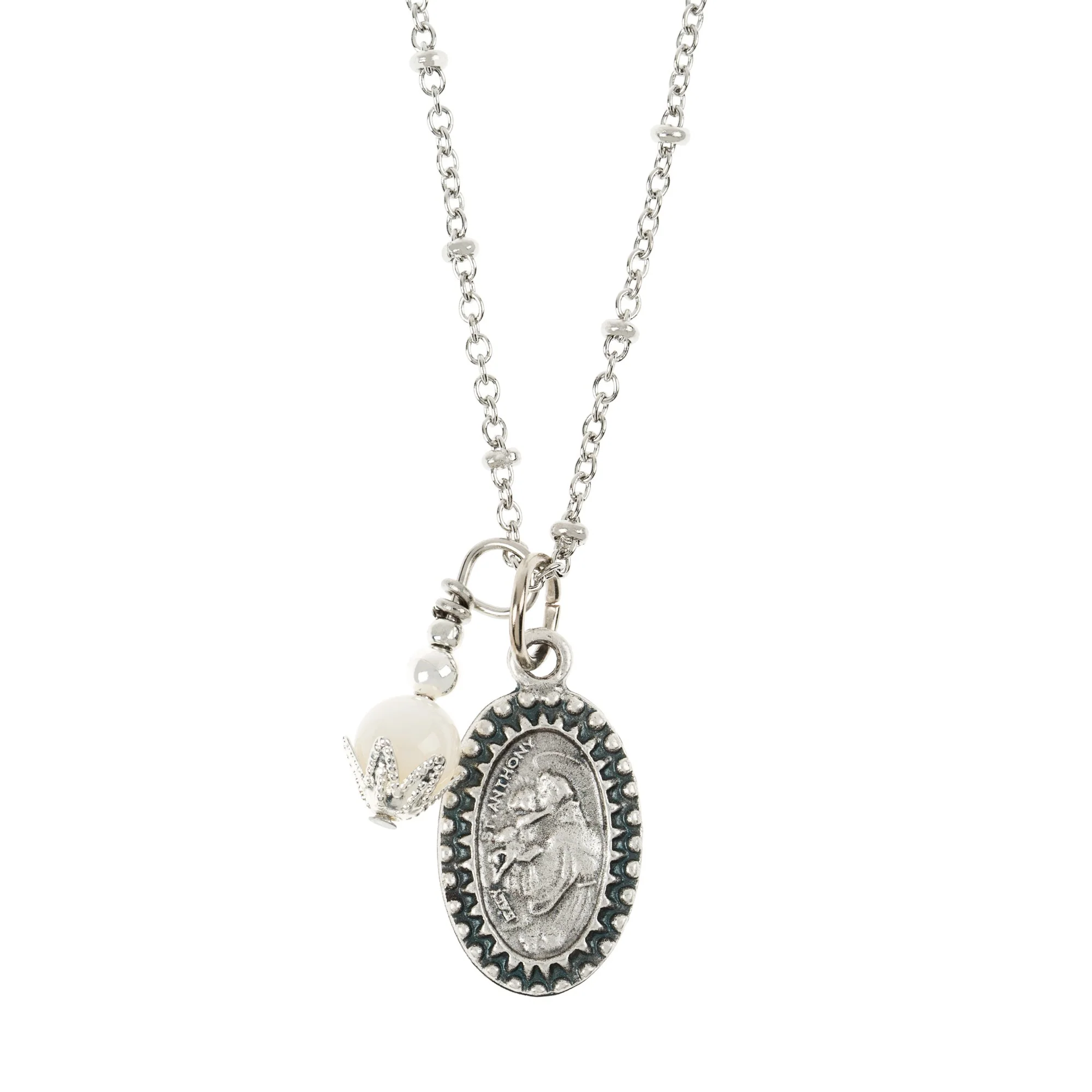 St. Anthony Ball Chain Necklace - Image 2