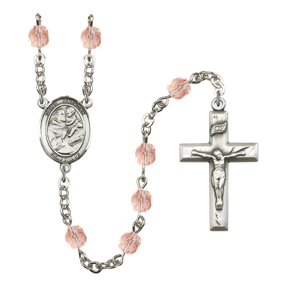 St. Anthony of Padua Crystal Birthstone Rosary - Multiple Birthstones - Image 11
