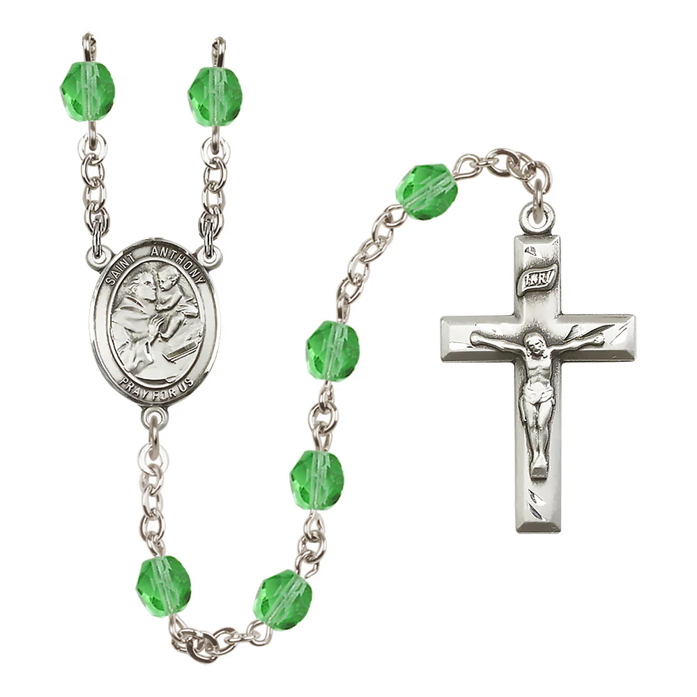 St. Anthony of Padua Crystal Birthstone Rosary - Multiple Birthstones - Image 4