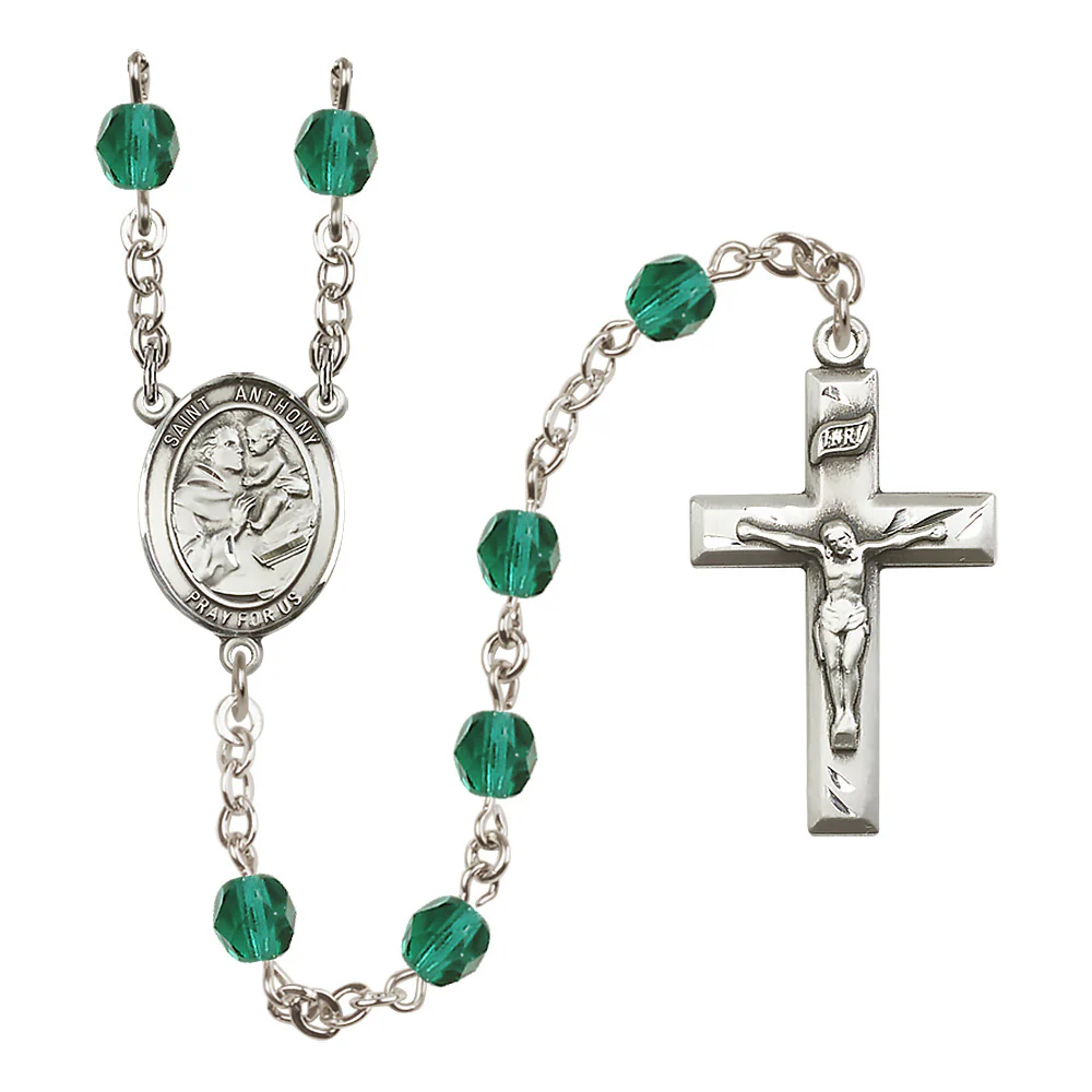 St. Anthony of Padua Crystal Birthstone Rosary - Multiple Birthstones - Image 7