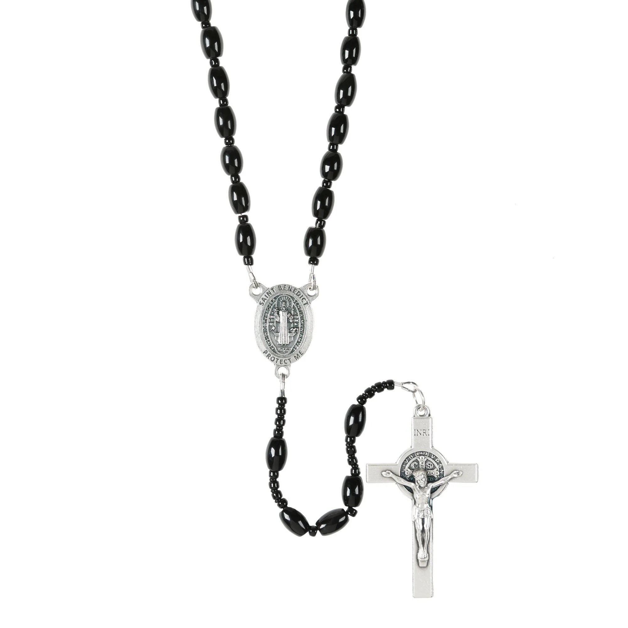 St. Benedict Black Onyx Rosary - Image 2