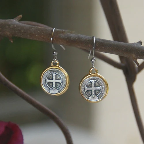 St. Benedict Drop Earrings - Image 2