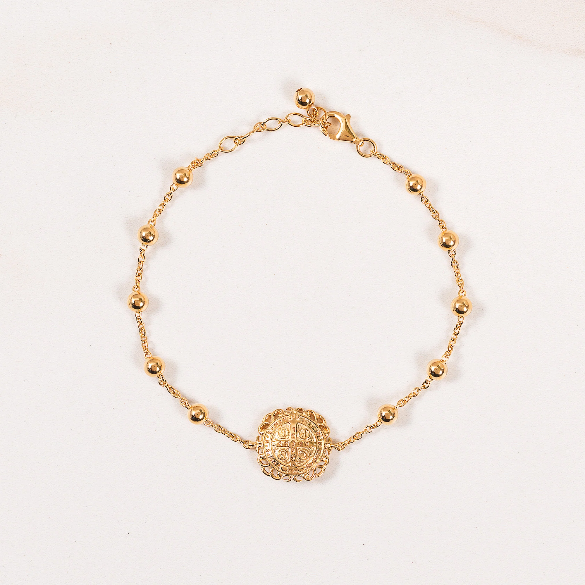 St. Benedict Filigree Rosary Bracelet