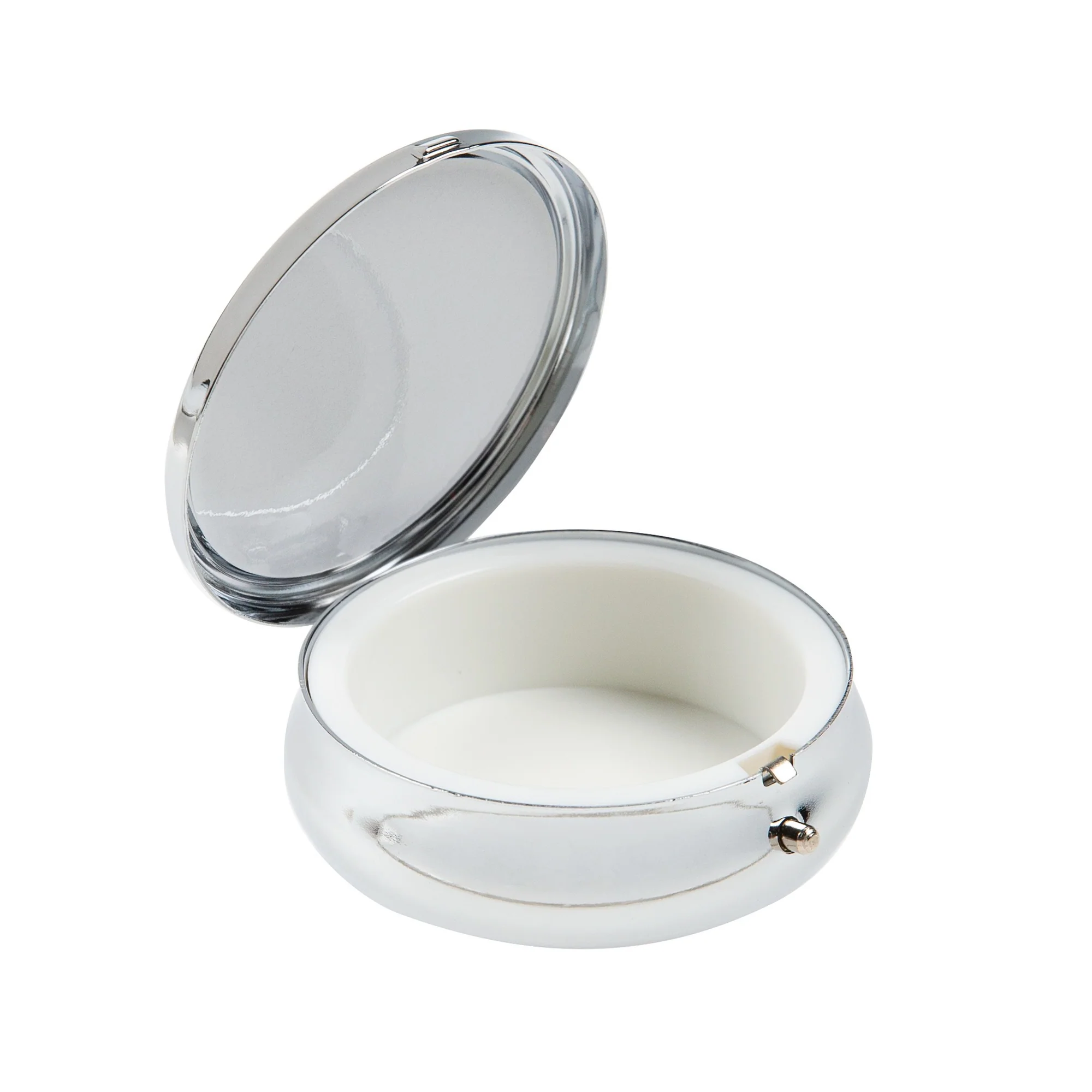 St. Benedict Medal Embossed Metal Rosary Box - Image 2