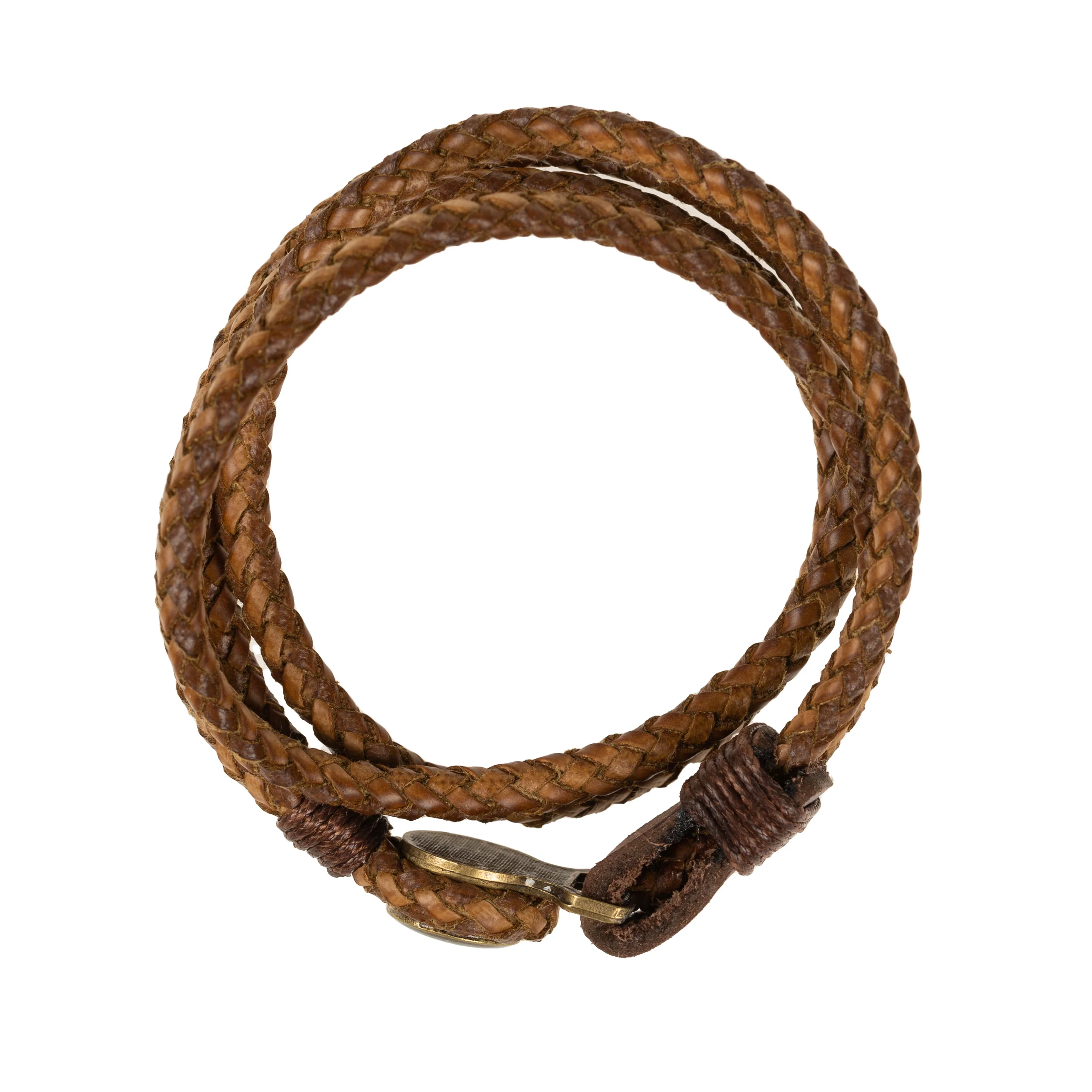 St. Benedict Wrap Around Leather Bracelet - Small or Large - Image 3