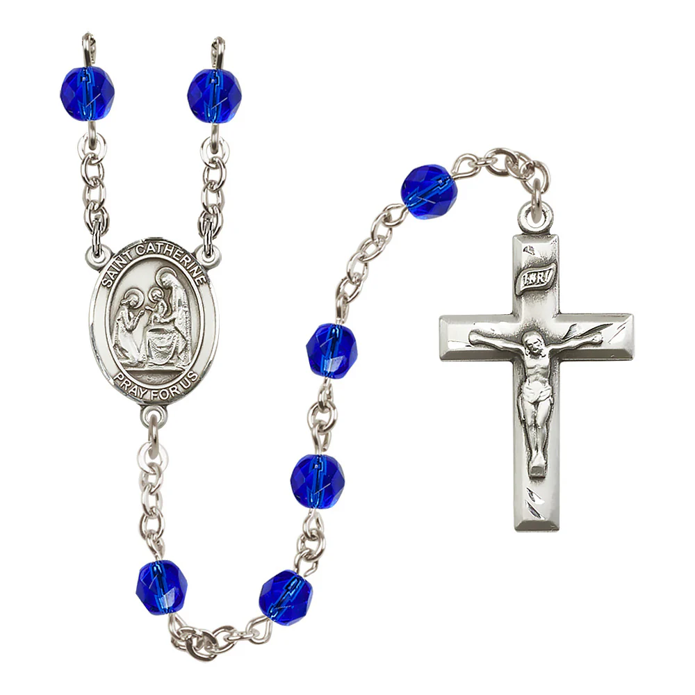 St. Catherine Crystal Birthstone Rosary - Multiple Birthstones - Image 12