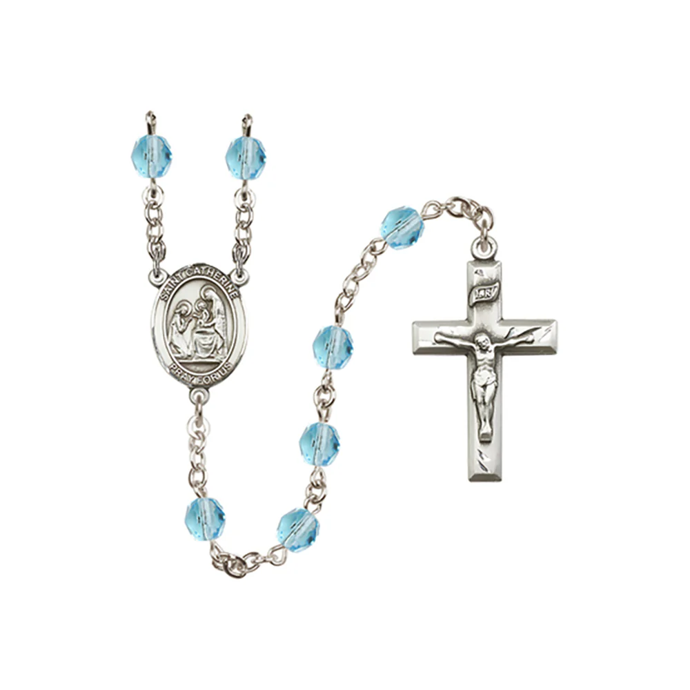 St. Catherine Crystal Birthstone Rosary - Multiple Birthstones - Image 2
