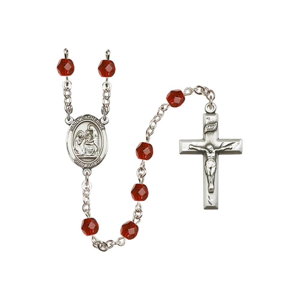 St. Catherine Crystal Birthstone Rosary - Multiple Birthstones - Image 4