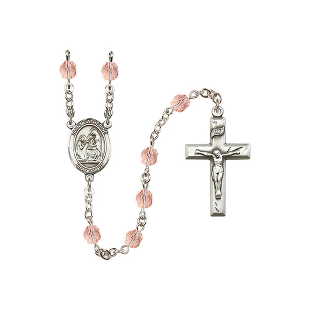 St. Catherine Crystal Birthstone Rosary - Multiple Birthstones - Image 5