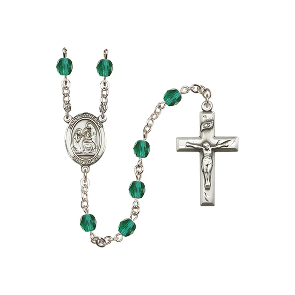 St. Catherine Crystal Birthstone Rosary - Multiple Birthstones - Image 7