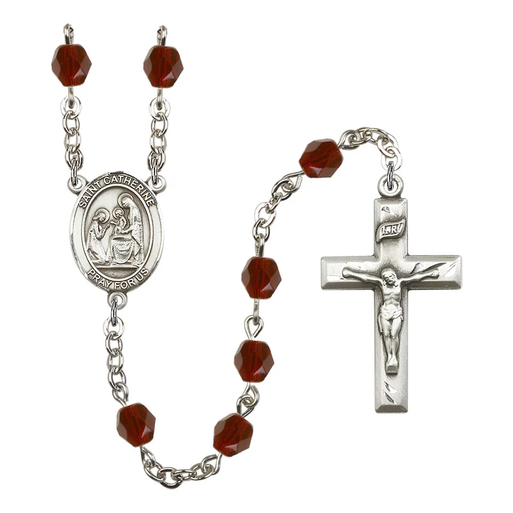 St. Catherine Crystal Birthstone Rosary - Multiple Birthstones - Image 9