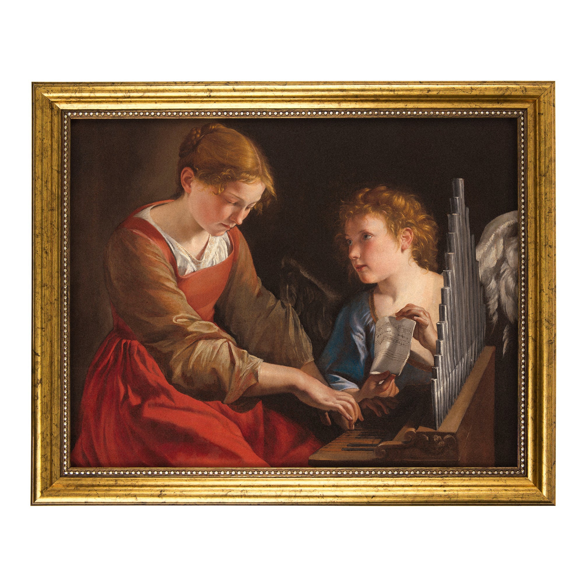 St. Cecilia Antique Gold Framed Print - Multiple Sizes - Image 2