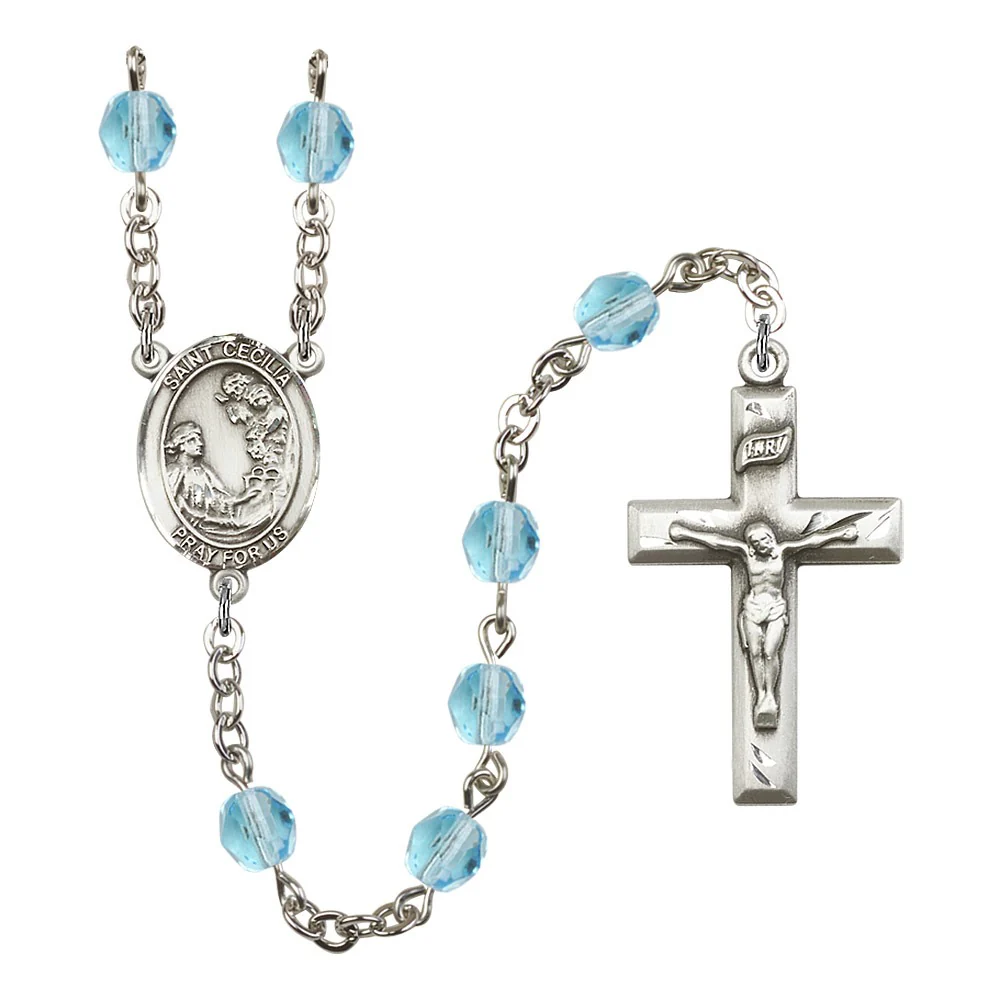 St. Cecilia Crystal Birthstone Rosary - Multiple Birthstones - Image 7