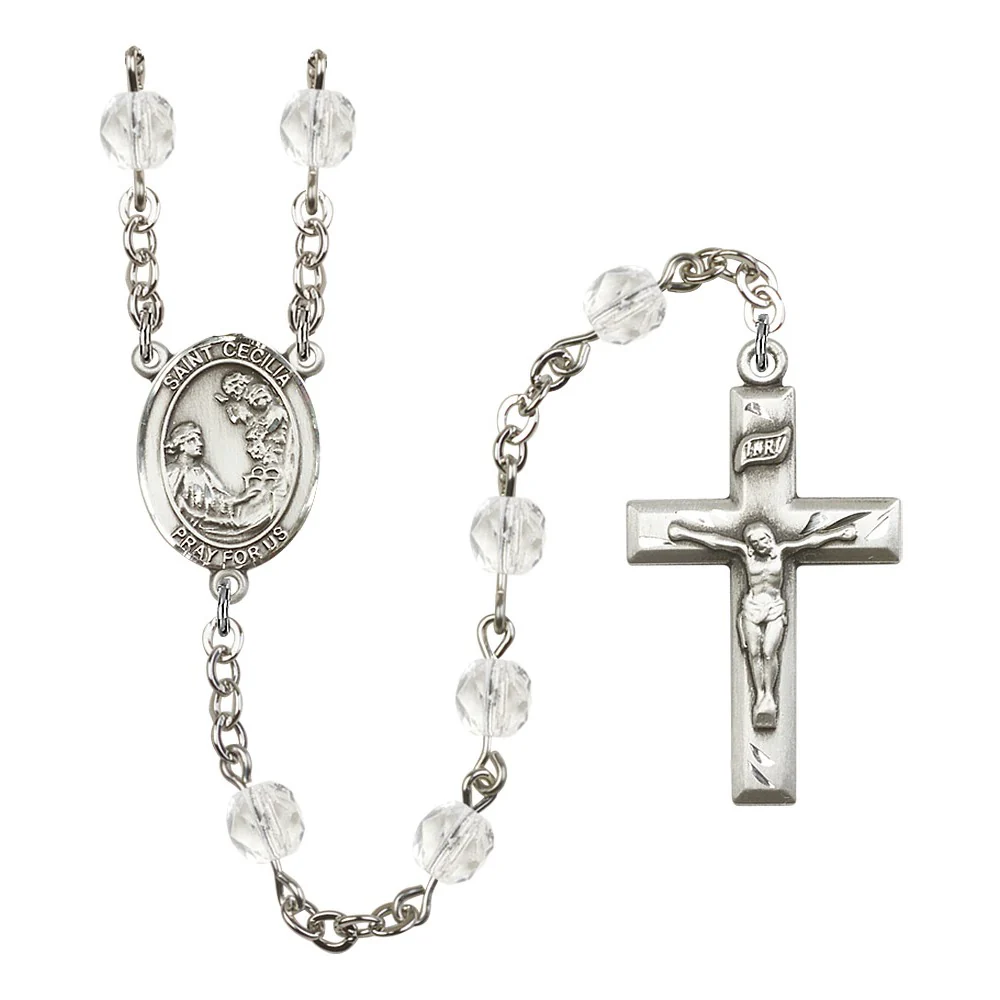 St. Cecilia Crystal Birthstone Rosary - Multiple Birthstones - Image 8