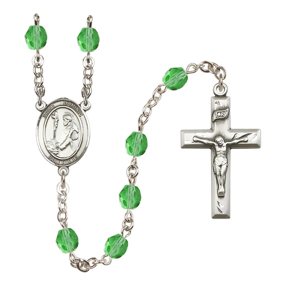 St. Dominic de Guzman Crystal Birthstone Rosary - Multiple Birthstones - Image 6