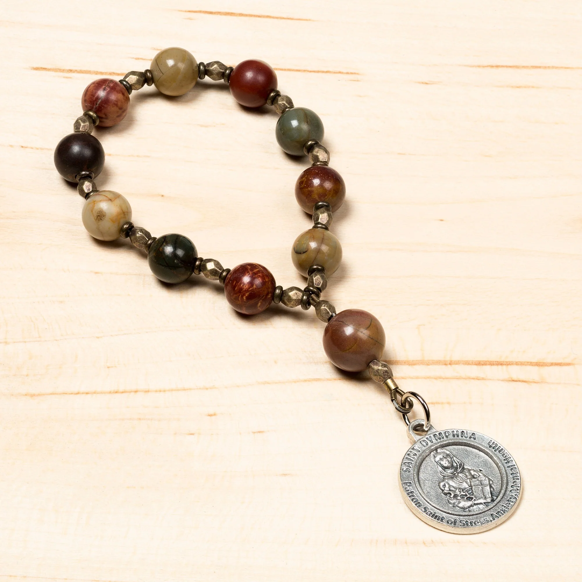 St. Dymphna Anxiety/Depression Decade Rosary with Card - Image 3