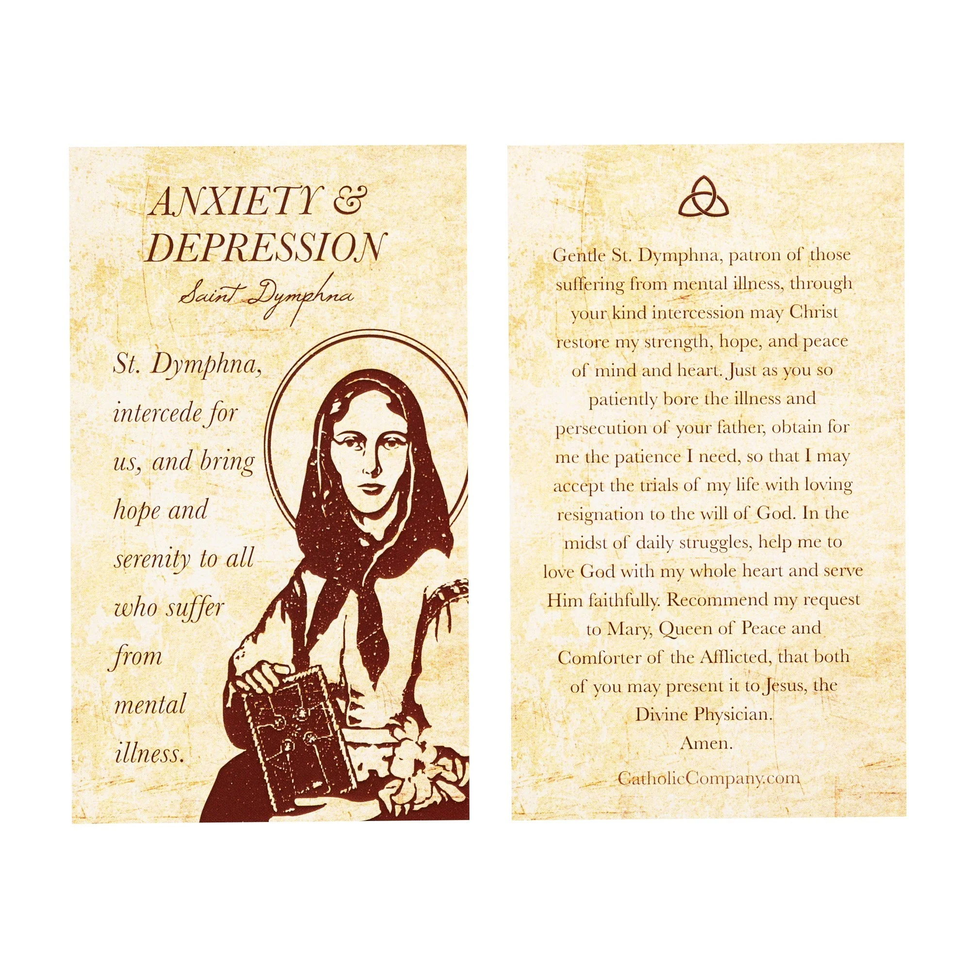 St. Dymphna Depression and Anxiety Prayer Card - Image 2