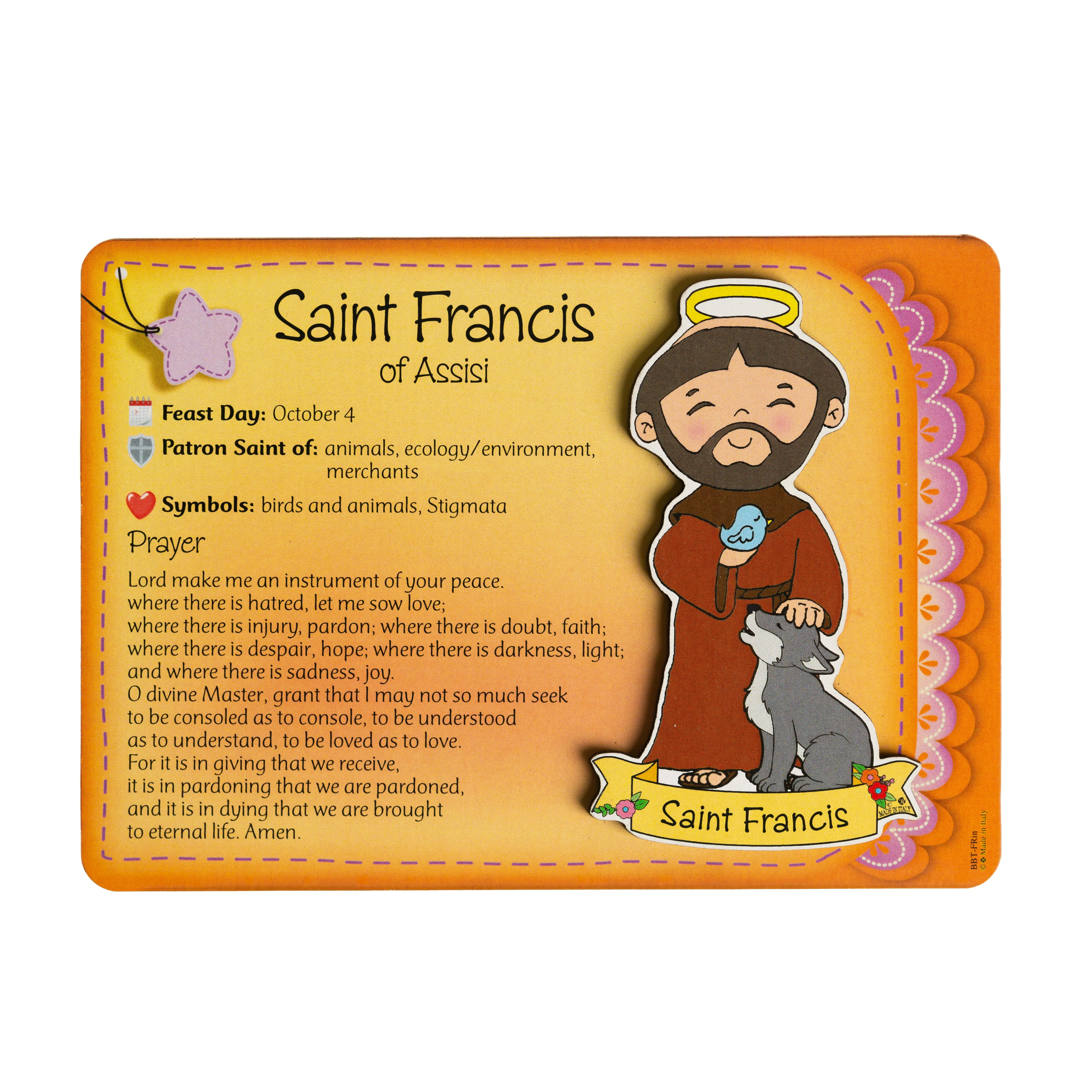 St. Francis Children's Plaque - 4" x 5.7"
