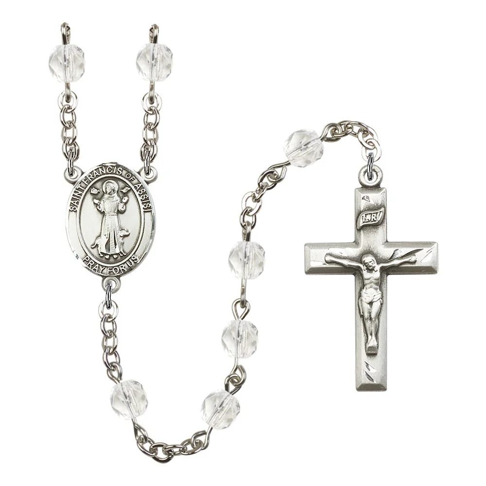 St. Francis of Assisi Crystal Birthstone Rosary - Multiple Birthstones - Image 3
