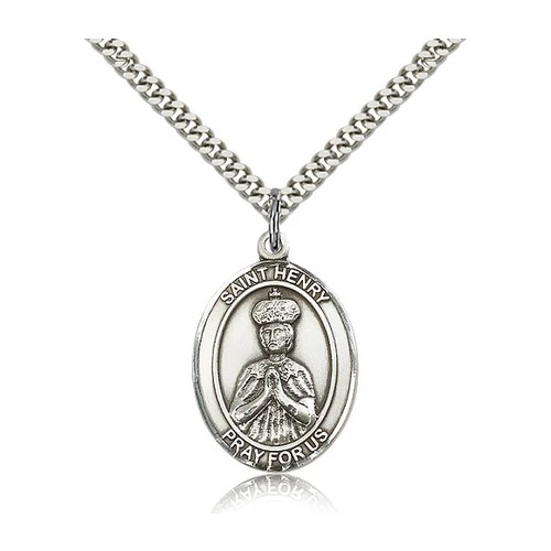 St. Henry II Pendant with Chain, Bliss, Sterling Silver