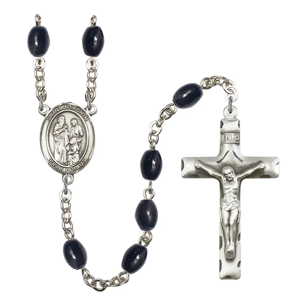 St. Joachim 8X6mm Black Onyx Rosary