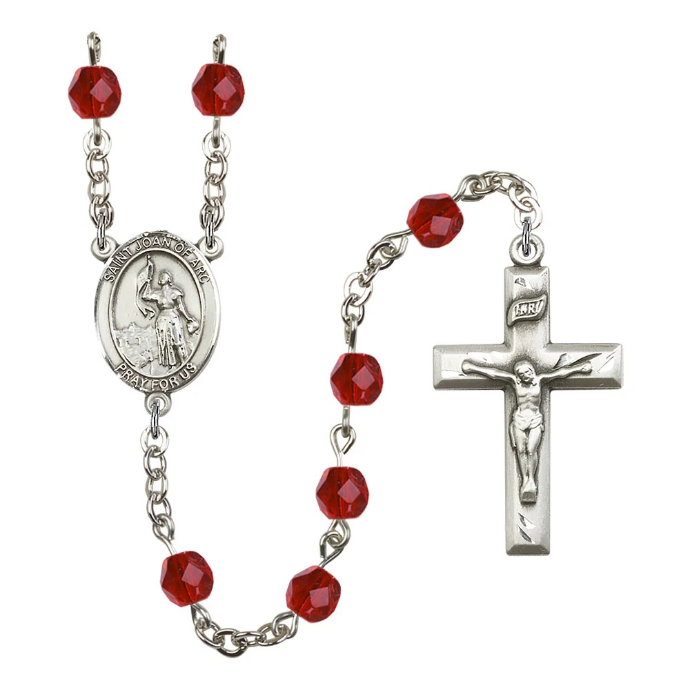 St. Joan of Arc Crystal Birthstone Rosary - Multiple Birthstones - Image 10