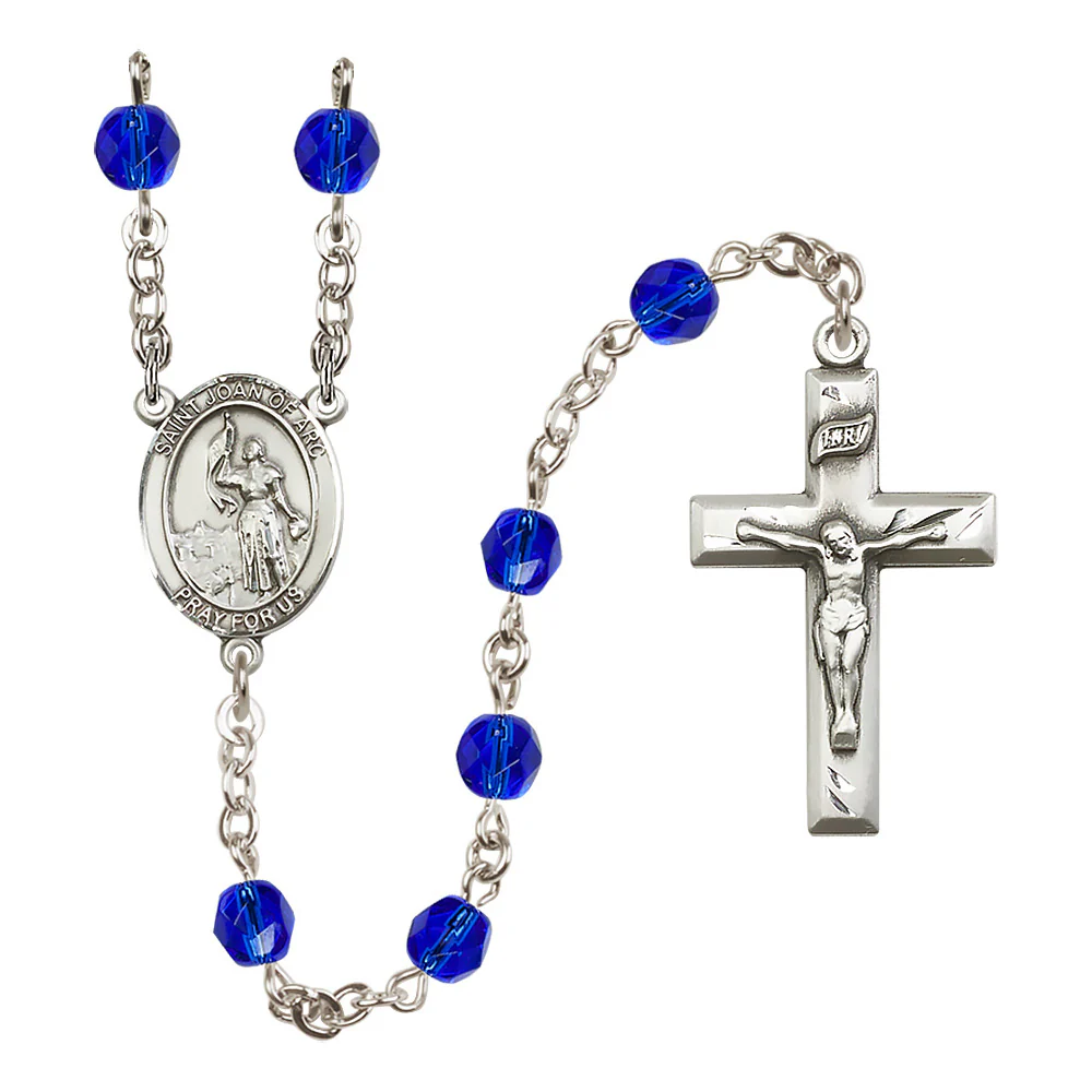 St. Joan of Arc Crystal Birthstone Rosary - Multiple Birthstones - Image 4