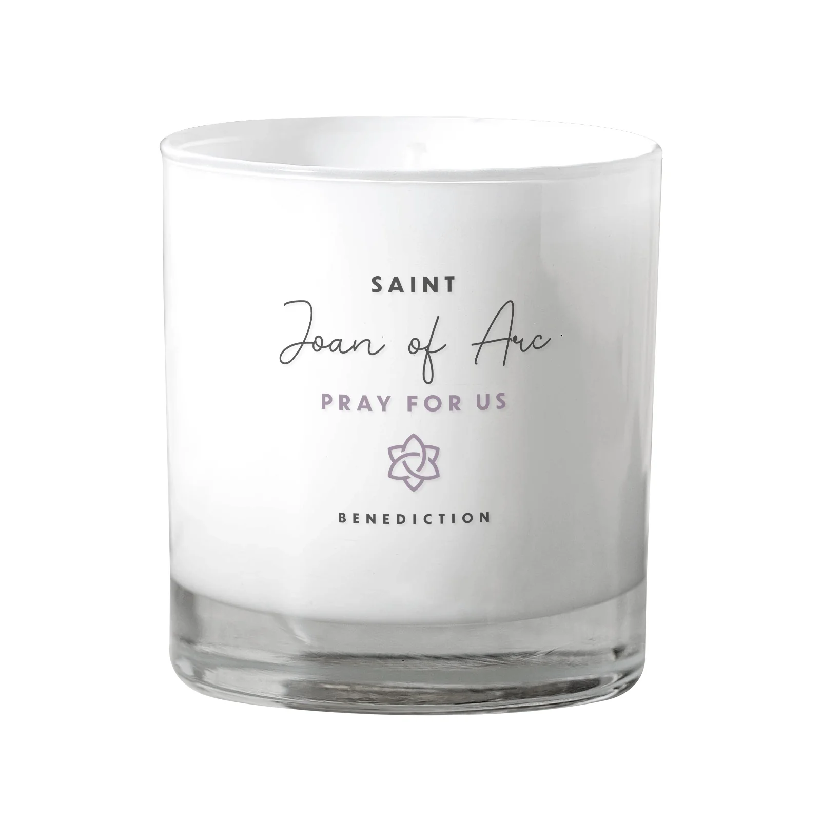 St. Joan of Arc White Candle - Image 2