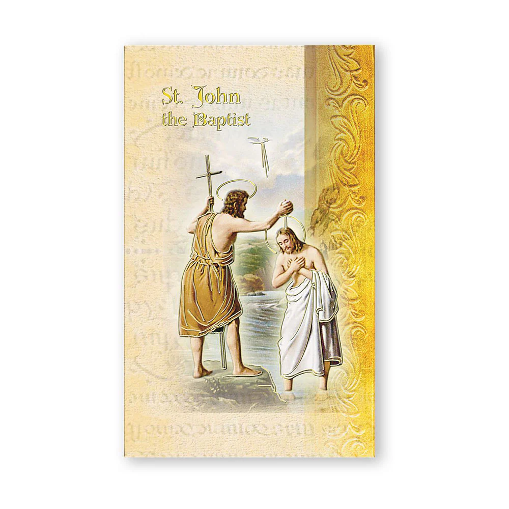 St. John the Baptist - Mini Lives of the Saints Folded Prayer Card