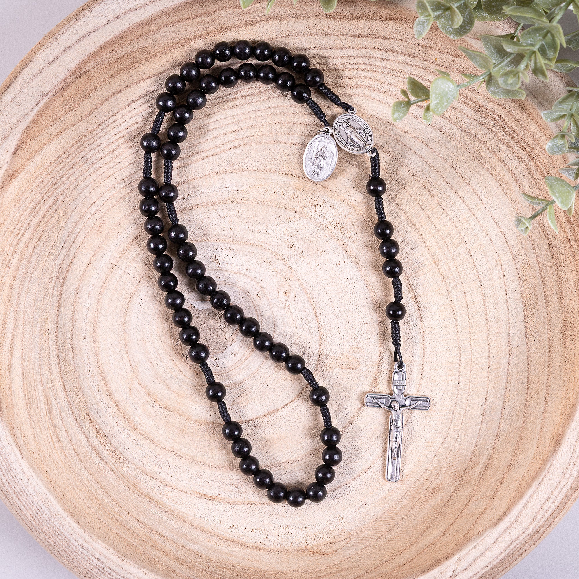 St. John Vianney Black Cord Rosary - Image 2