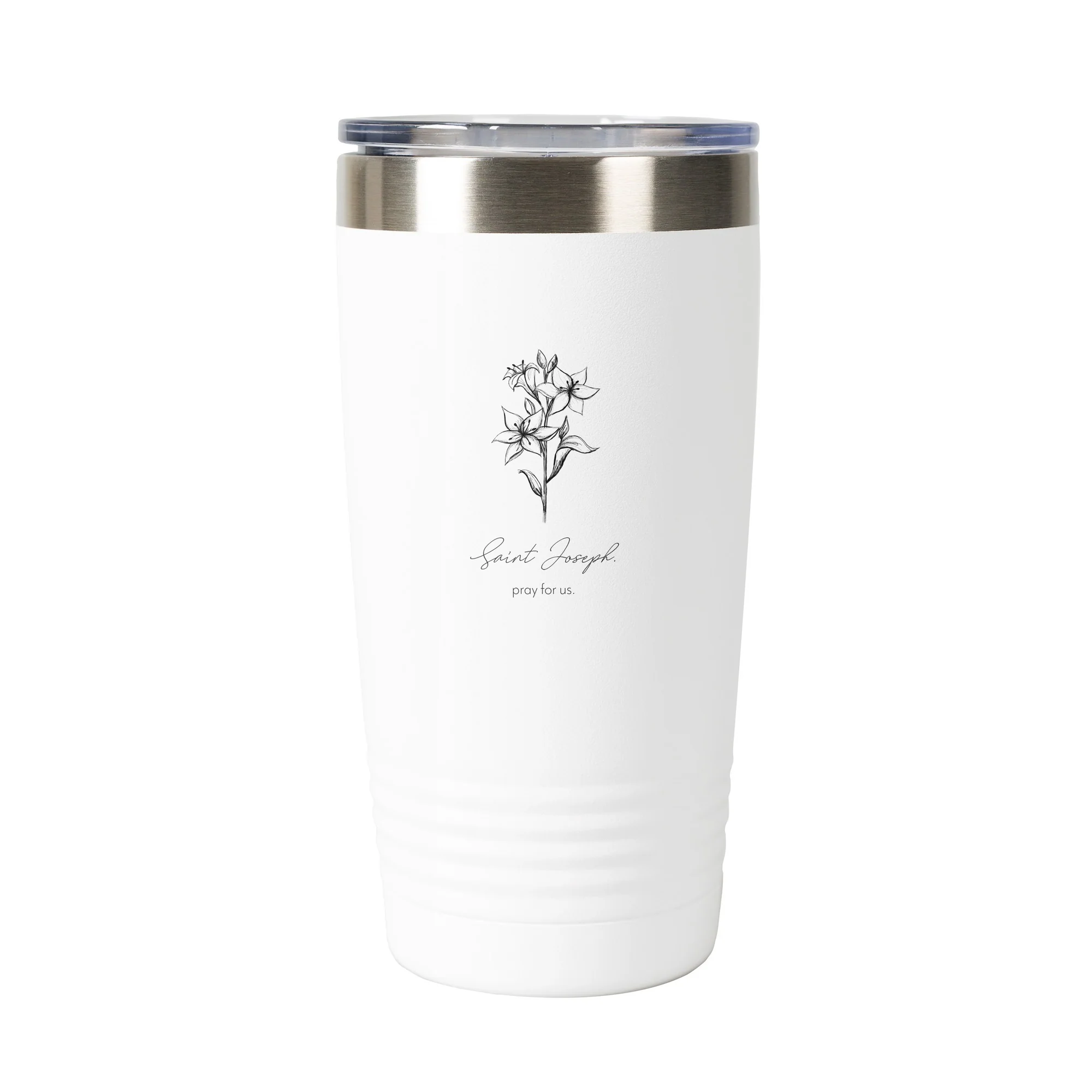 St. Joseph Lily White 20oz Tumbler - Image 3