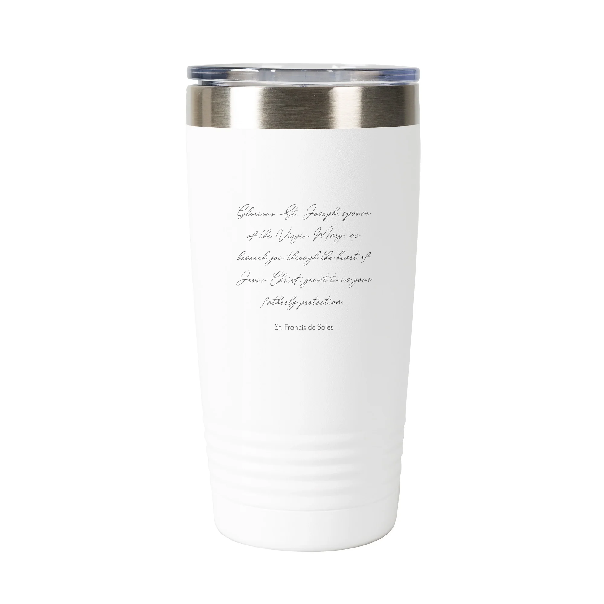 St. Joseph Lily White 20oz Tumbler - Image 4